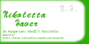 nikoletta haver business card